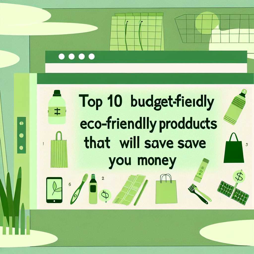 Top 10 Budget-Friendly Eco-Friendly Products That Will Save You Money